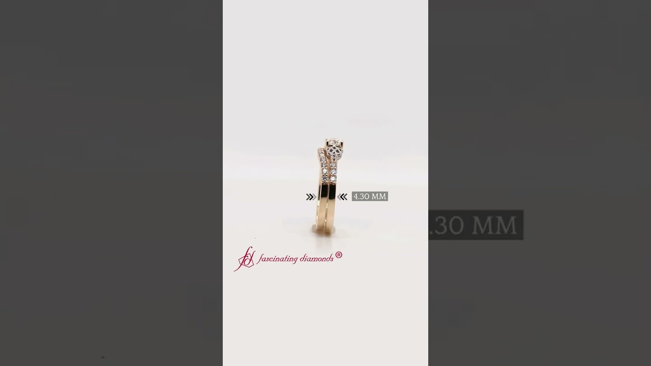 Two Tone Celtic Wedding Ring Set-FDENS2255 