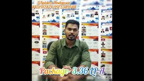 QSPIDERS HADAPSAR STUDENT GOT PLACED AS SYSTEM ENGINEER, CONGRATULATIONS AMIT