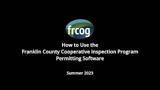 FC Cooperative Inspection Program Permitting Software Walkthrough