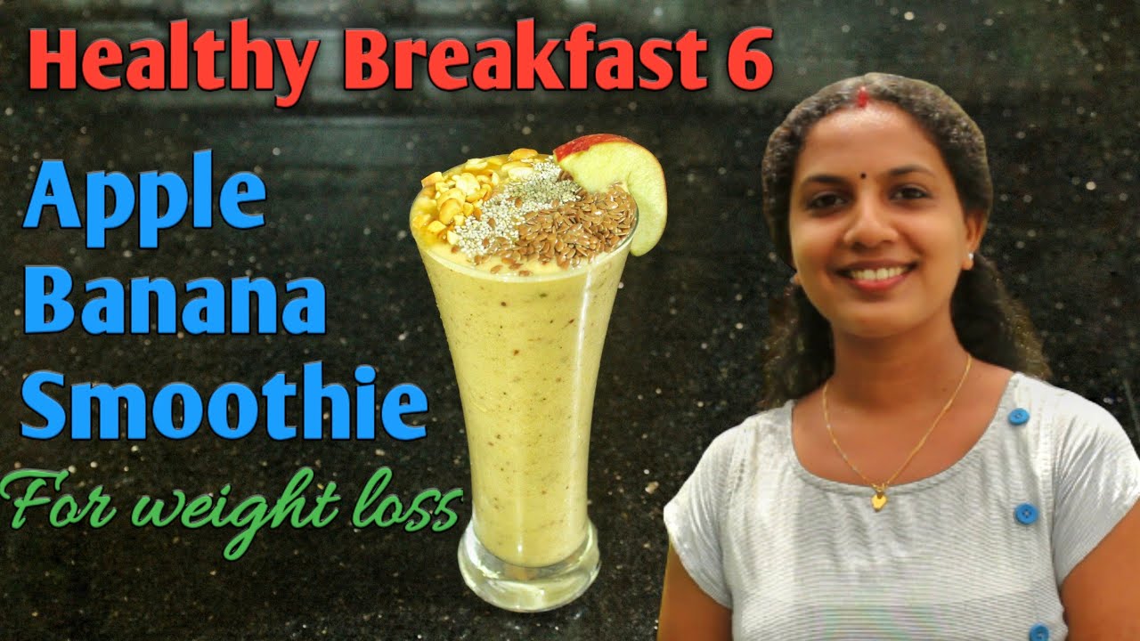Apple Banana Smoothie for weight Loss Healthy Breakfast Part 6