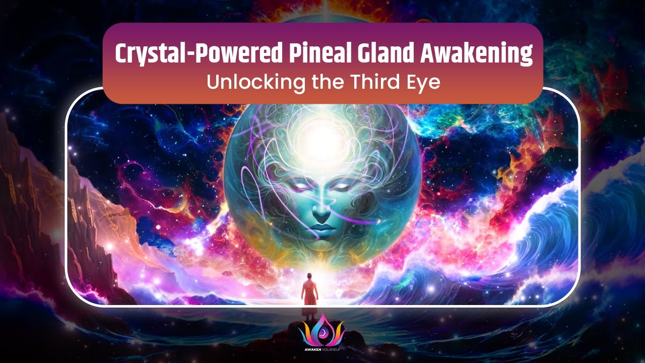 Crystal-Powered Pineal Gland Awakening |Unlock the Third Eye; 963Hz ...