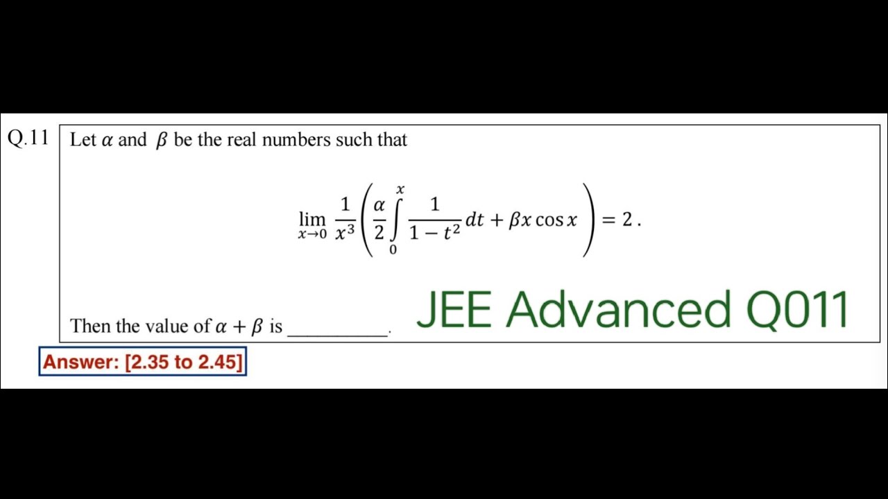 JEE Advanced 2025  Q011 Solved Step-by-Step | Must Watch for 2026 Aspirants