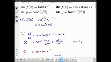 MCV4U - Derivative of Tangent Function