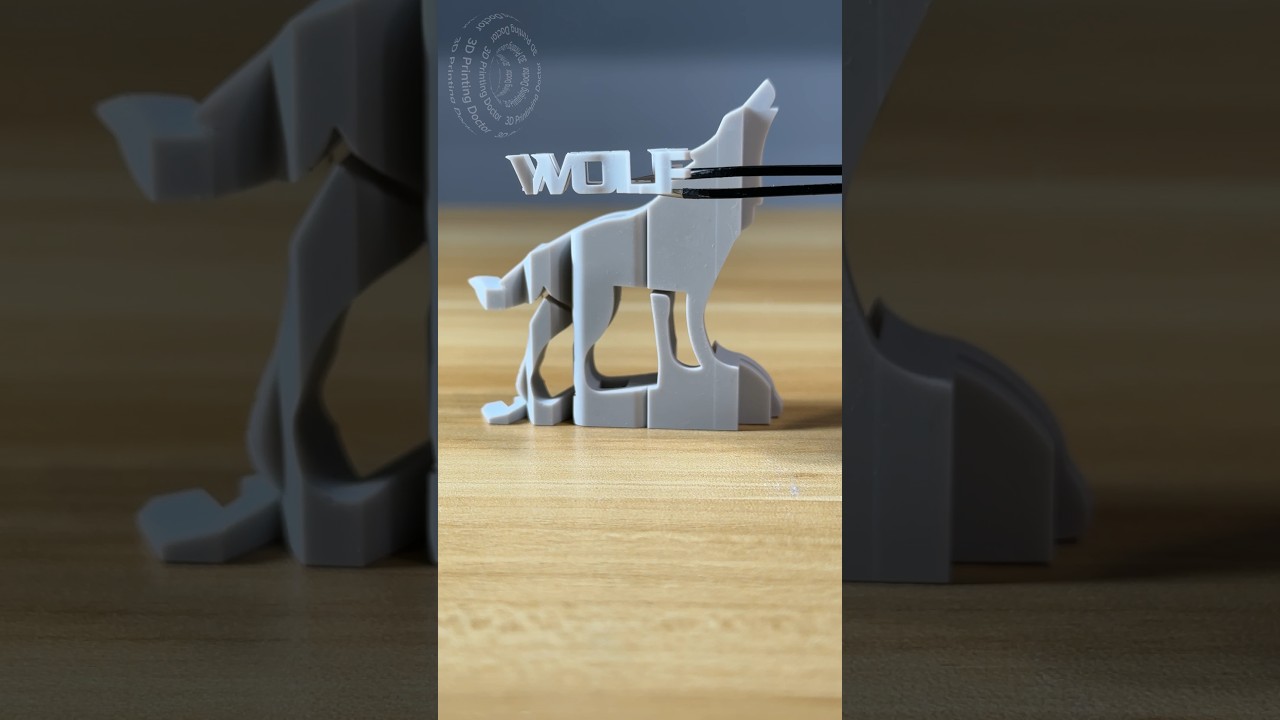 When resin 3D printing meets ASMR while making a WOLF 🐺