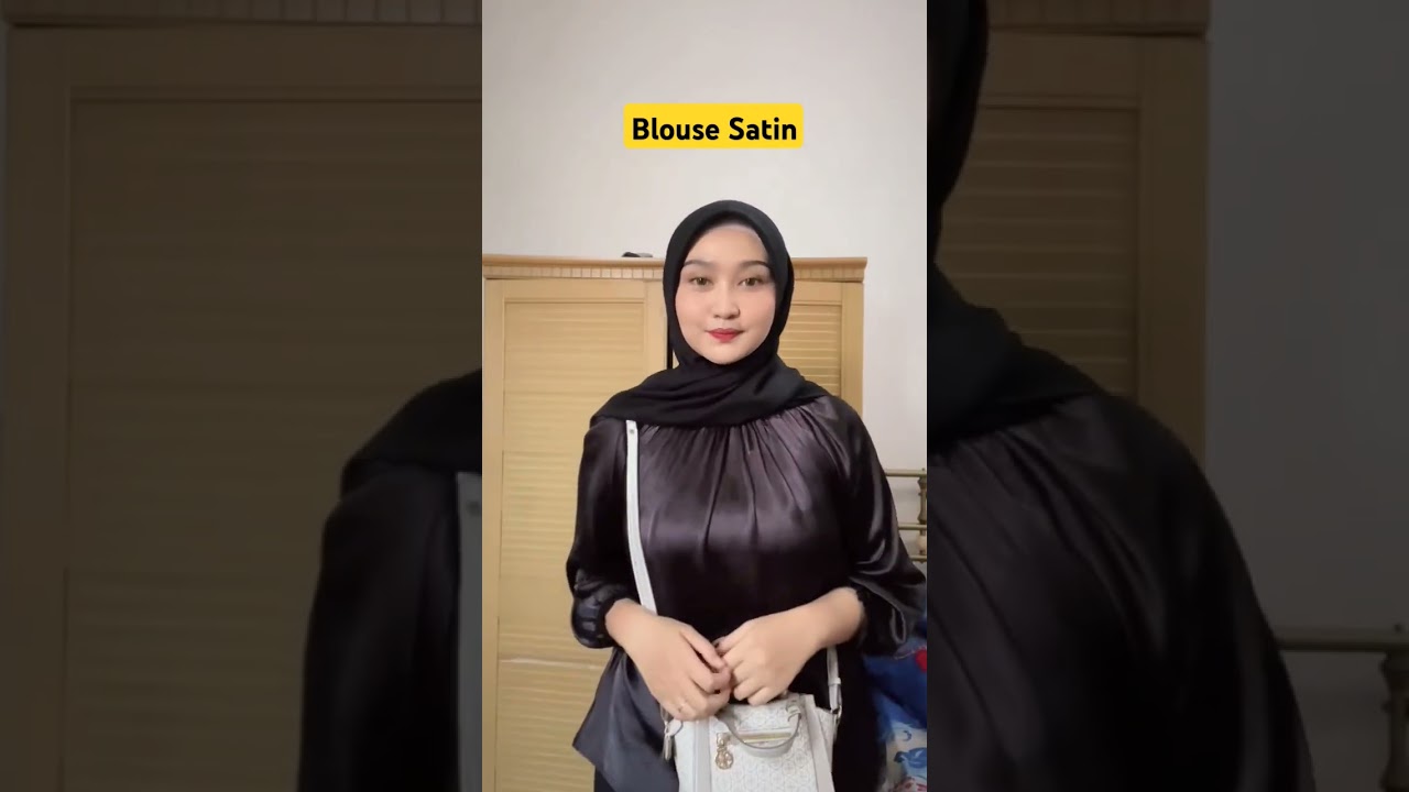 Setelan baju blouse satin