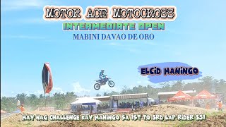 INTERMEDIATE OPEN MOTO 1 Elcid Maningo win MOTOR ACE MOTOCROSS SERIES Mabini Davao de Oro