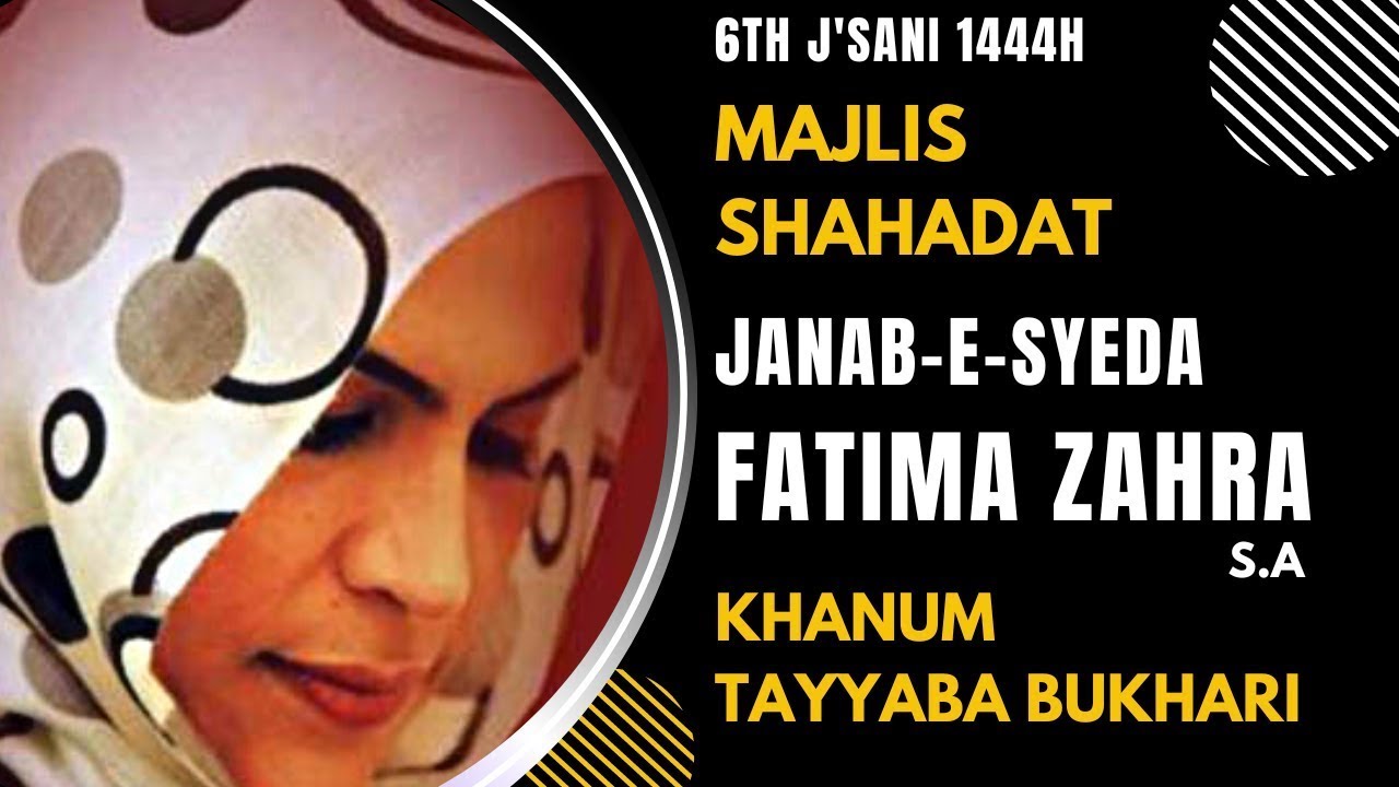 🔴 Live Majlis-e-Aza || 6th Jamadi Us Sani, 1444H || Khanam Tayyaba Bukhari || 30, Dec 2022