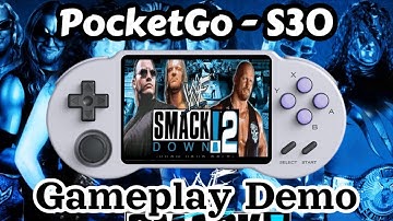 WWF SmackDown! 2: Know Your Role (PlayStation) PocketGo S30 Gameplay Demo Handheld Portable Console