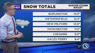 Winter Storm Bailey snowfall totals