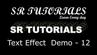 Text Shadow Effect | Demo - 12 | Css | SR Tutorials