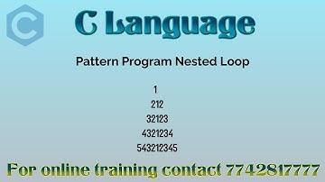 pattern program in c using nested loop