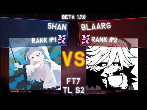 5han (Rank #1) vs. Blaarg (Rank #2) - TETR.IO High Level Replays