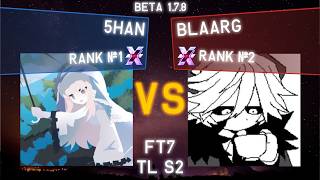 5han (Rank #1) vs. Blaarg (Rank #2) - TETR.IO High Level Replays