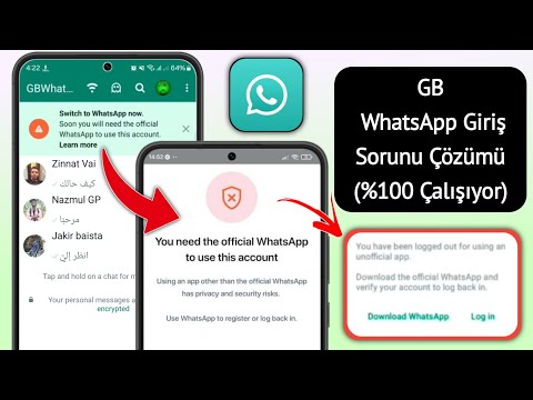 GB WhatsApp Giriş Sorunu Çözümü |  GB WhatsApp | Giriş Yapmak İçin Resmi WhatsApp'a İhtiyacınız Var