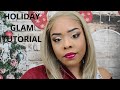 Simple Holiday Glam Makeup Tutorial!!