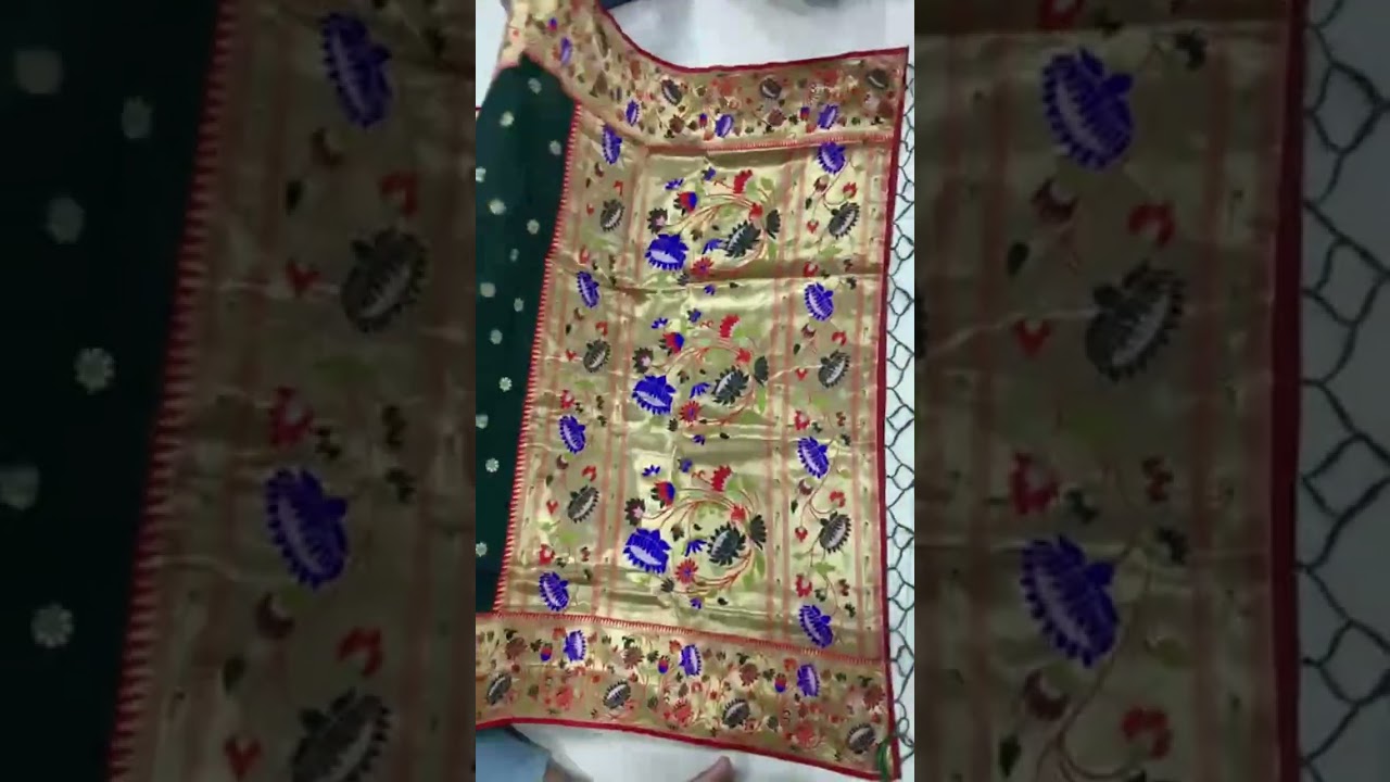 Pure Kanchipuram Paithani Silk Meenakari Saree