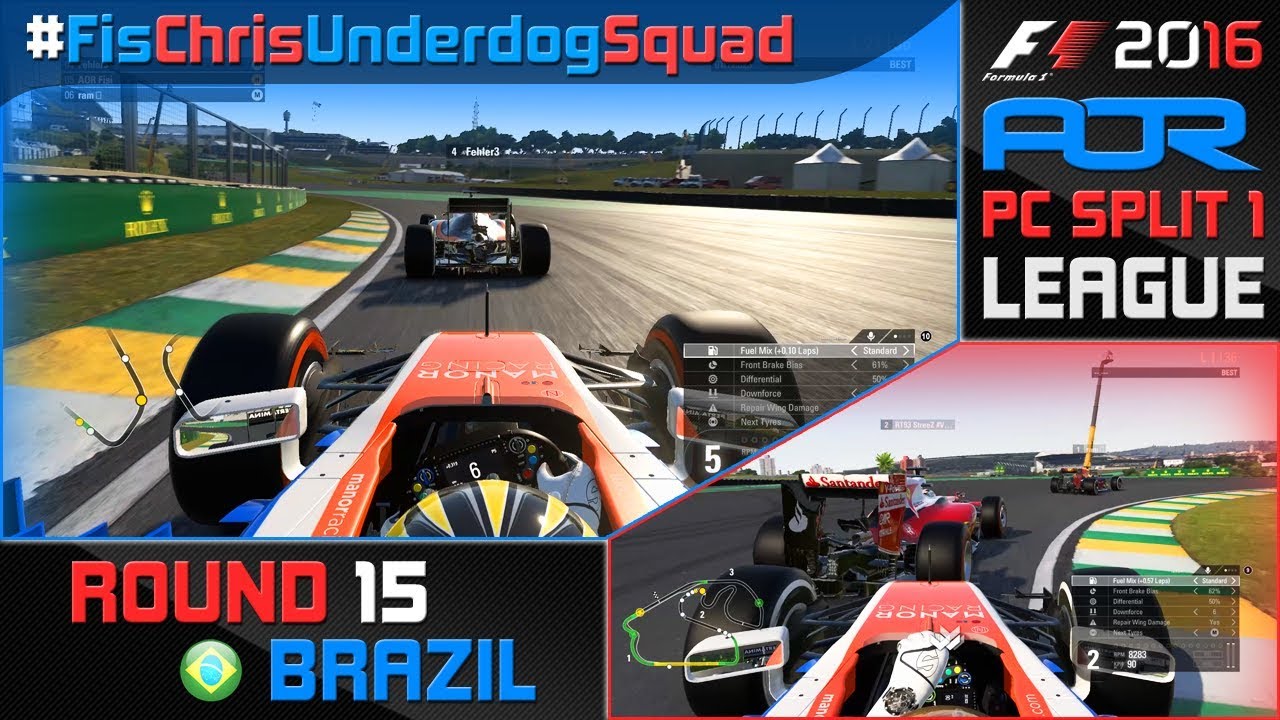 F1 2016 | AOR PC Split 1: FisChris Highlights - Round 15 - Brazil