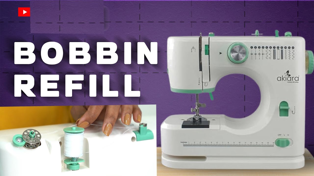 Quick Guide to Perfect Bobbin Replacement of Akiara 12-Stitch sewing machine.