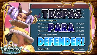 ⚔️ ¿Cuántas tropas necesito para defender? El truco definitivo! - Lords Mobile ES