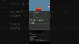 Multiplication And Division Of Two Number In C | C language | #shorts #programming #coding Division By Using Function C Language Coding Tutorial Short Vlog Clanguage Codigo Cwm Css