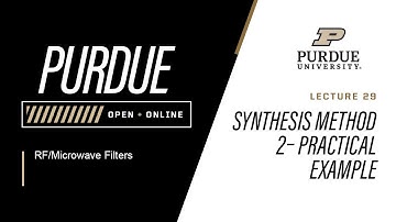 RF/Microwave Filters | Lecture 29 - Synthesis Method 2 - Practical Example