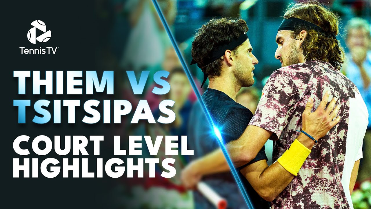 Dominic Thiem vs Stefanos Tsitsipas Court Level Highlights! Madrid 2023