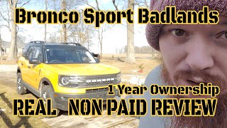 1 year Bronco Sport Badlands Review