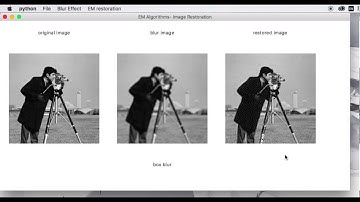 The demo for em algorithm for image restoration