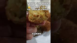 EATING SRI LANKA'S BEST SNACK CUTLETS #cutlets #srilanka #shorts #viral #youtubebest