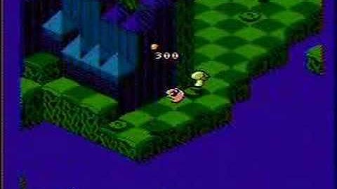 Snake Rattle and Roll (Nintendo, 1990) - NES Gameplay