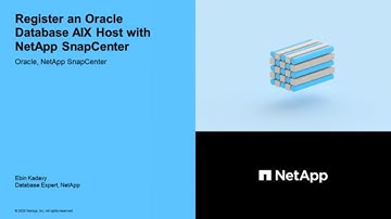 Register an Oracle Database AIX Host with NetApp SnapCenter