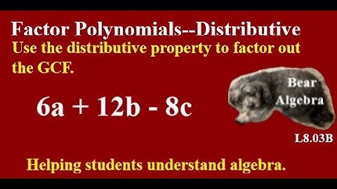Factor Polynomials using Distributive Property #distributive #factor #factorpolynomials #gcf #prime