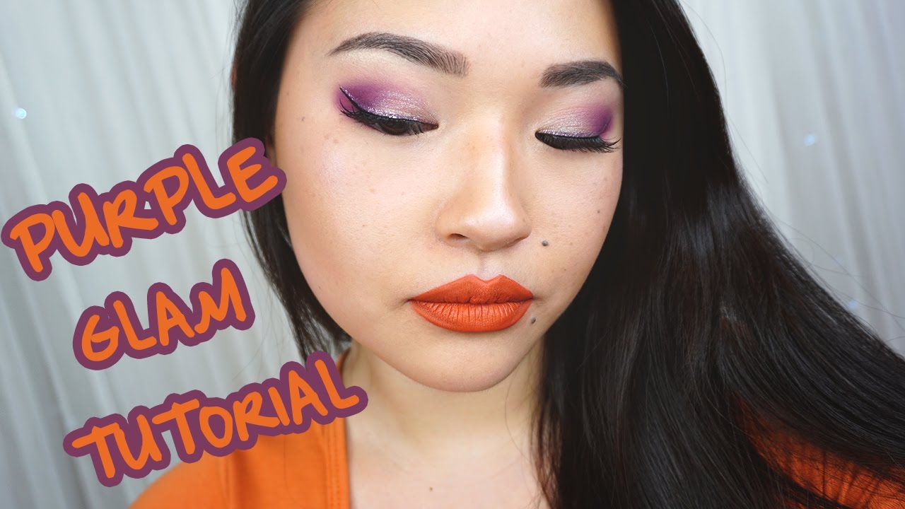 EASY PURPLE GLAM TUTORIAL | MY FIRST COLLAB W/ GLAMSKULLBEAUTY