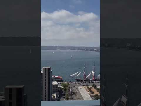 Luxury condo with dream bay + city views in San Diego Little Italy! #shorts