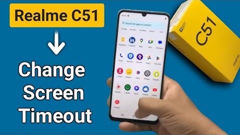How to change screen timeout in Realme c51, realme c51 set screen timeout,Realme C51 display setting