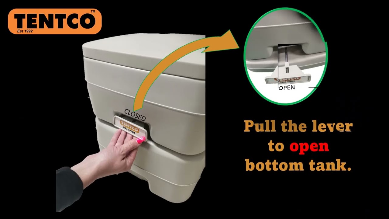 Portable Toilet Camping Toilet 20l With Piston Pump