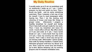 Essay on my Daily Routine/Essay in English my daily Routine