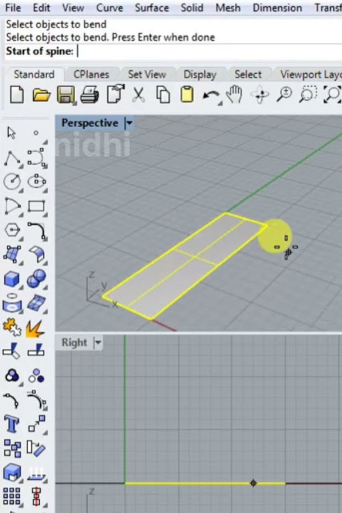 How to use the Bend command in Rhino #rhino