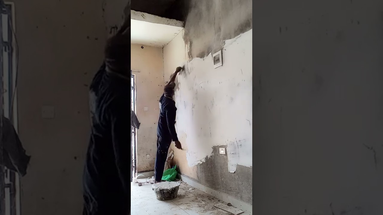 how  to do wall skimming using gypsum powder