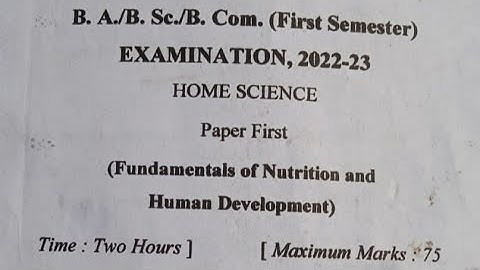 🔴Live गृहविज्ञान | Home science solved paper-2023 for ba 1st semester | Home science imp questions