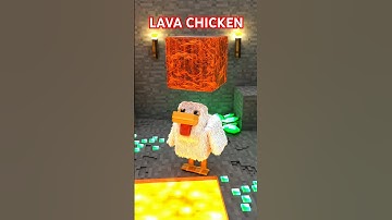 Steve Lava Chicken in Blender 3D 🔥 #minecraft