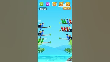 bird sort color puzzle game level 39 😂😂😂