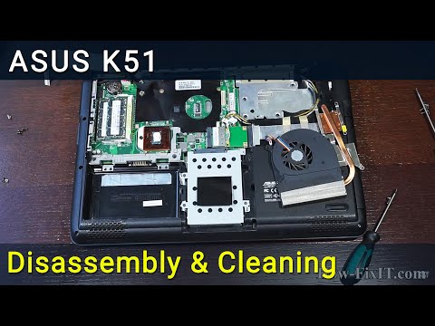 Asus K51 Disassembly, Fan Cleaning, and Thermal Paste Replacement Guide
