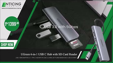Enticing Essentials UGreen 6 in 1 USB C Hub with SD Card Reader Part 2