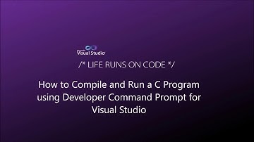 How to Compile and Run a C Program using Developer Command Prompt for Visual Studio