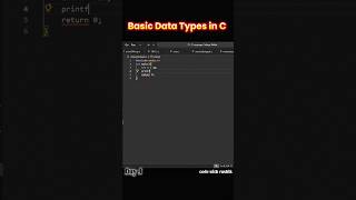 basic data types in C language #codingjourney#cprogramming#codingshorts#learncoding#studentcoder