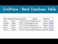 Asp.Net Gridview :  Bind Database Table