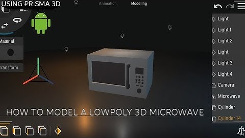 HOW TO MODEL A LOWPOLY 3D MICROWAVE USING PRISMA 3D
