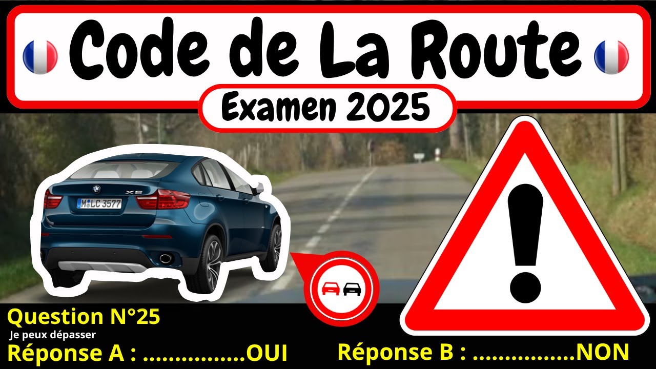 ✅ TEST GRATUIT DU CODE DE LA ROUTE 2025 🚗 