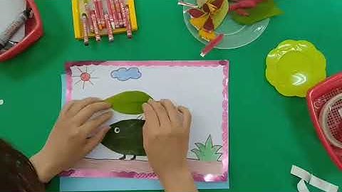 Tạo hình bức tranh con vật từ lá cây